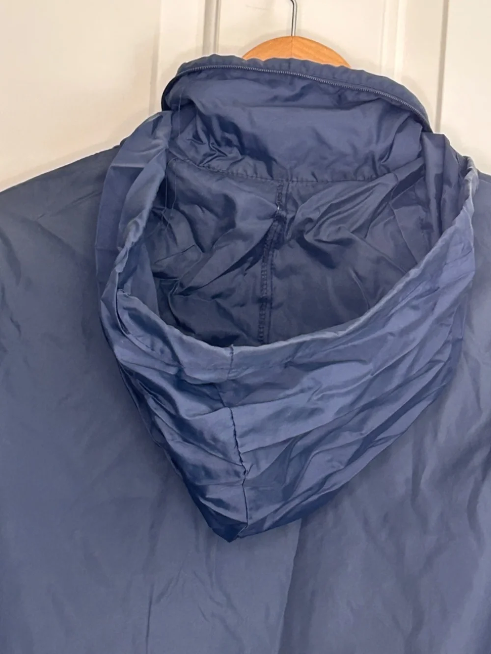 Vintage L.L. Bean Aspen Anorak Jacket Mens Large Blue Nylon Packable Hooded 70s